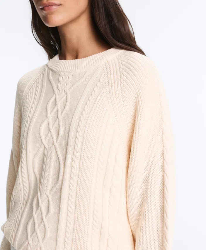 100% Cotton Cable Knit Jumper 100% Cotton Cable Knit Jumper