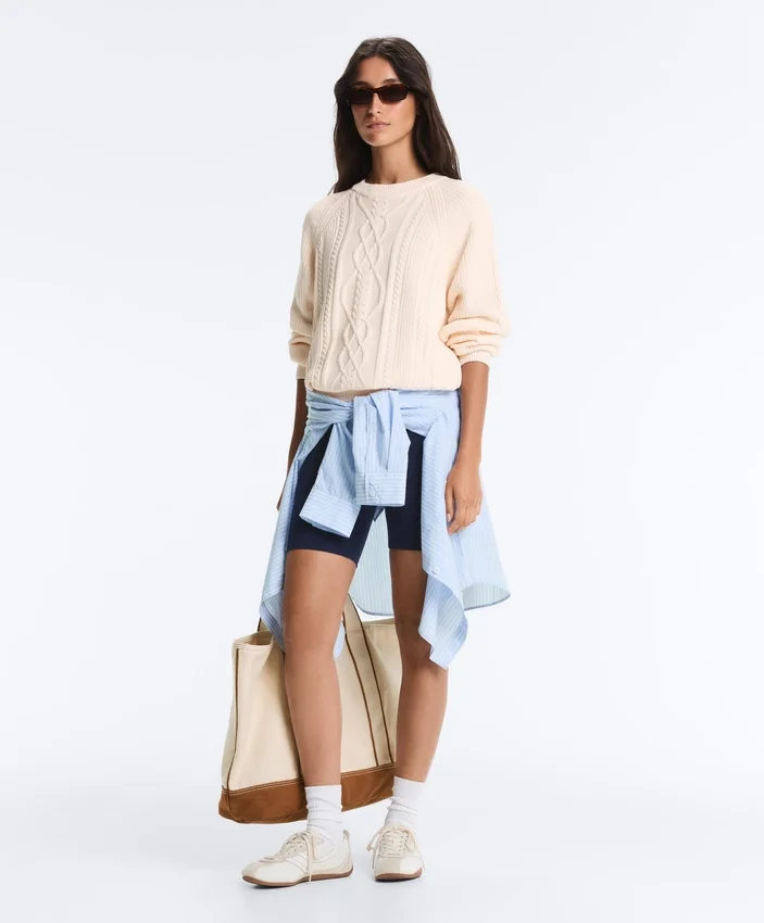 100% Cotton Cable Knit Jumper 100% Cotton Cable Knit Jumper