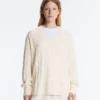 100% Cotton Cable Knit V-Neck Jumper