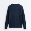 100% Cotton Cable Knit V-Neck Jumper 100% Cotton Cable Knit V-Neck Jumper