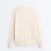 100% Cotton Cable Knit V-Neck Jumper