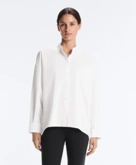 100% Cotton Stand-Up Collar Shirt