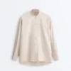 100% Cotton Stand-Up Collar Shirt 100% Cotton Stand-Up Collar Shirt