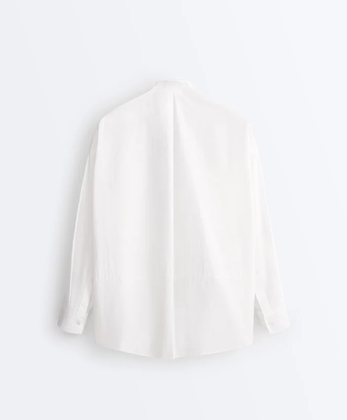 100% Cotton Stand-Up Collar Shirt 100% Cotton Stand-Up Collar Shirt