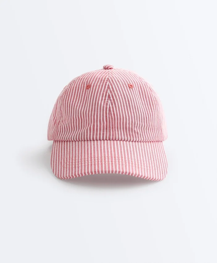 100% Cotton Striped Cap 100% Cotton Striped Cap