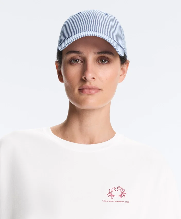 100% Cotton Striped Cap 100% Cotton Striped Cap