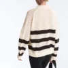 100% Cotton Striped Open Knit Long-Sleeve Polo Shirt 100% Cotton Striped Open Knit Long-Sleeve Polo Shirt