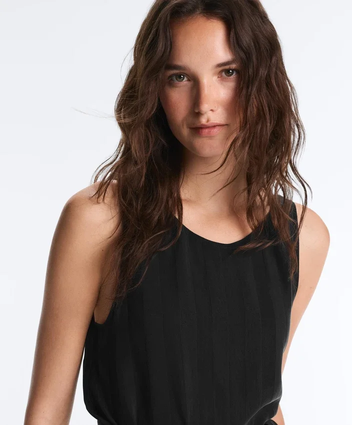 100% Cupro Sleeveless Top with Scarf 100% Cupro Sleeveless Top with Scarf