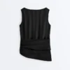 100% Cupro Sleeveless Top with Scarf 100% Cupro Sleeveless Top with Scarf