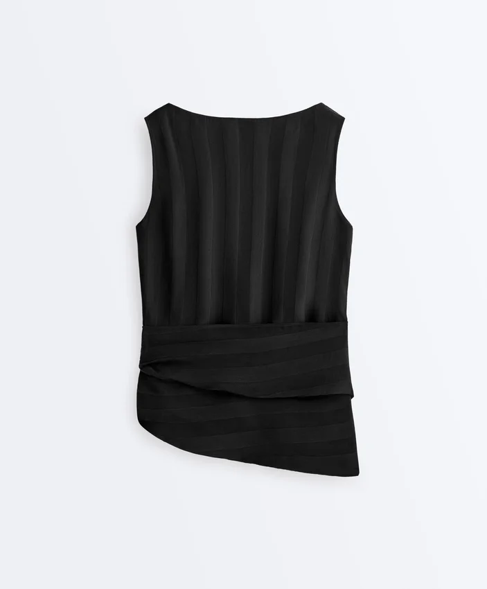100% Cupro Sleeveless Top with Scarf 100% Cupro Sleeveless Top with Scarf