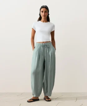 100% Linen Balloon Trousers