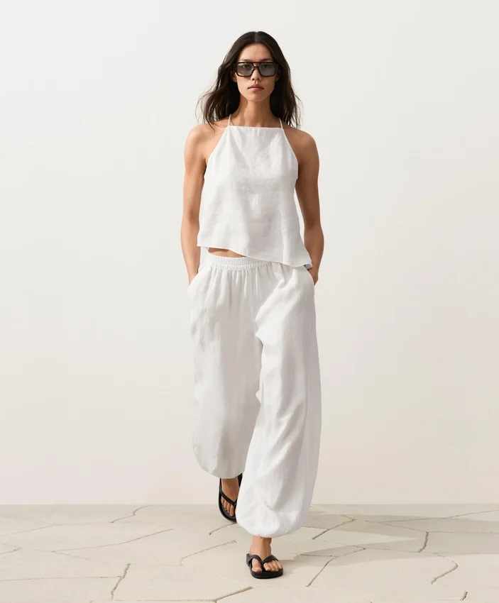 100% Linen Bloomer Trousers 100% Linen Bloomer Trousers