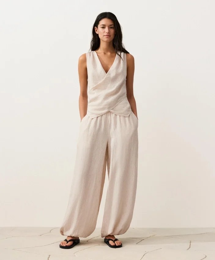 100% Linen Crossover Top 100% Linen Crossover Top