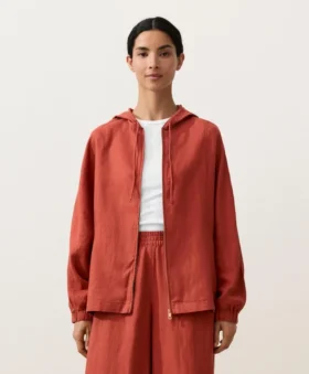 100% Linen Hooded Jacket