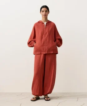 100% Linen Hooded Jacket