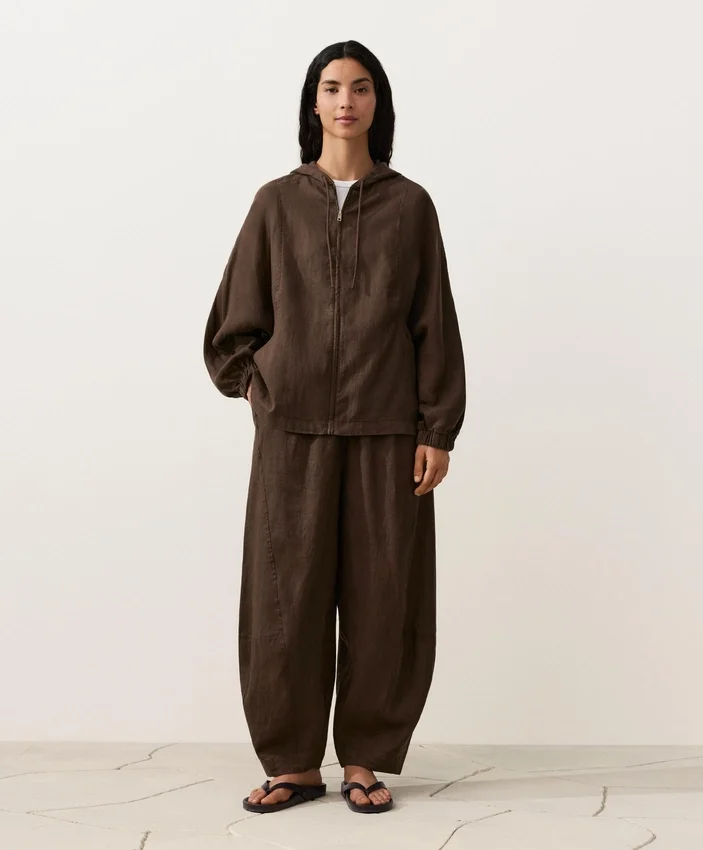 100% Linen Hooded Jacket 100% Linen Hooded Jacket