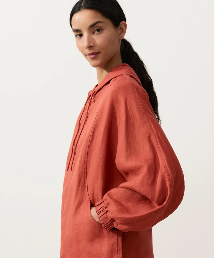 100% Linen Hooded Jacket 100% Linen Hooded Jacket