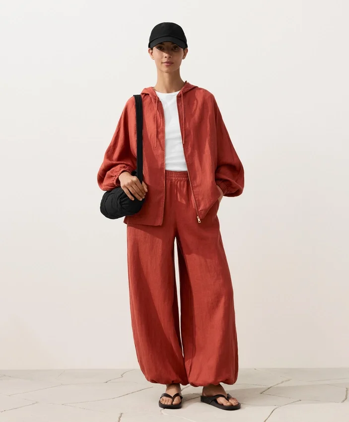 100% Linen Hooded Jacket 100% Linen Hooded Jacket