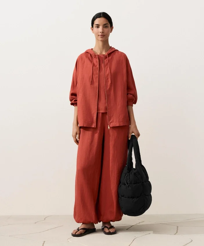 100% Linen Hooded Jacket 100% Linen Hooded Jacket