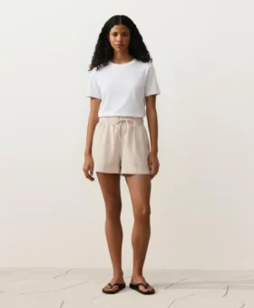 100% Linen Mid-Rise Shorts