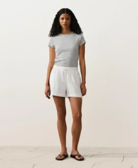 100% Linen Mid-Rise Shorts