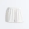 100% Linen Mid-Rise Shorts