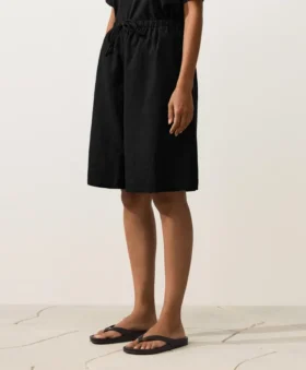 100% Linen Midi Bermuda Shorts