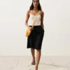 100% Linen Midi Bermuda Shorts