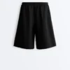 100% Linen Midi Bermuda Shorts