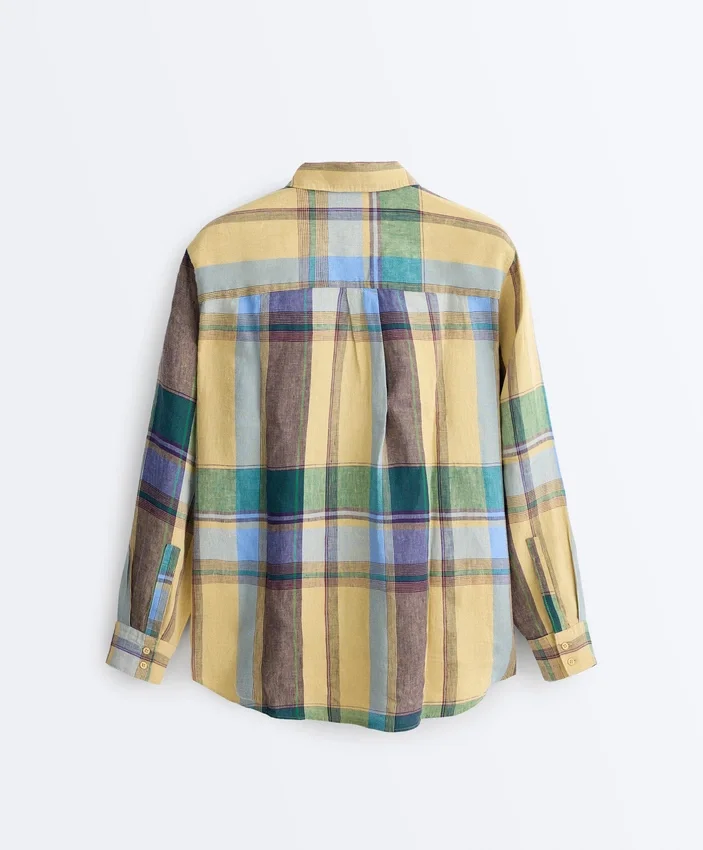 100% Linen Regular Check Shirt 100% Linen Regular Check Shirt