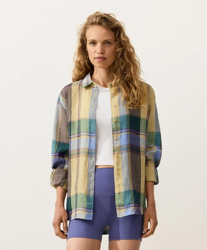100% Linen Regular Check Shirt 100% Linen Regular Check Shirt