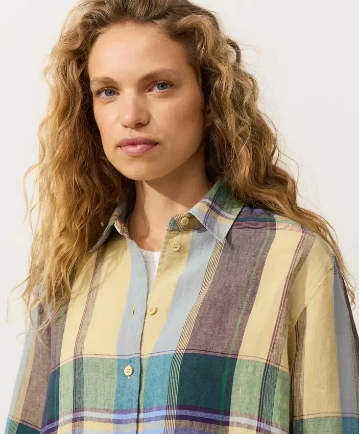 100% Linen Regular Check Shirt 100% Linen Regular Check Shirt