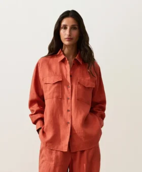 100% Linen Shirt with Pockets