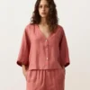 100% Linen Short-Sleeve Shirt 100% Linen Short-Sleeve Shirt