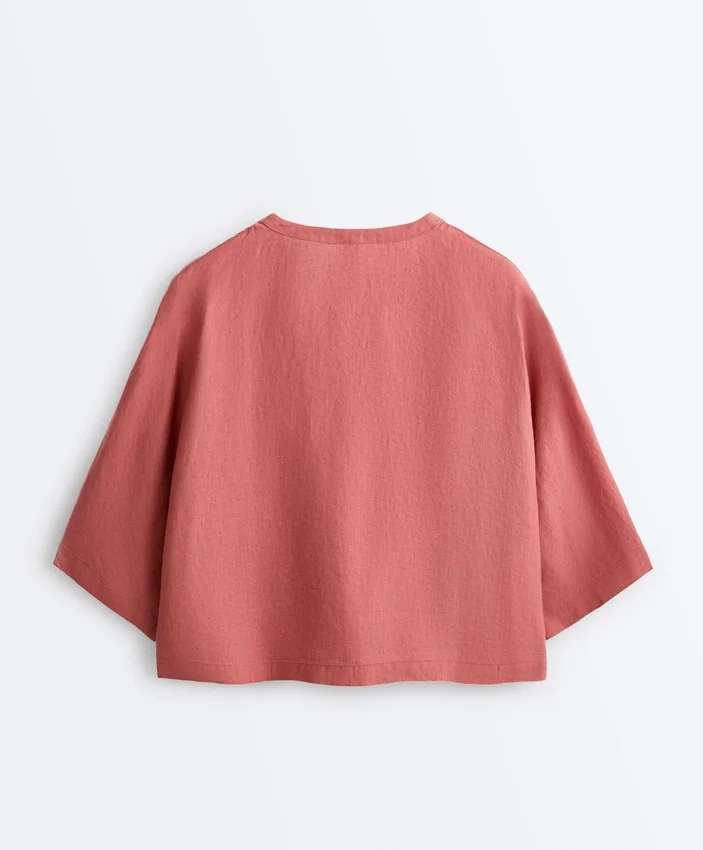100% Linen Short-Sleeve Shirt 100% Linen Short-Sleeve Shirt