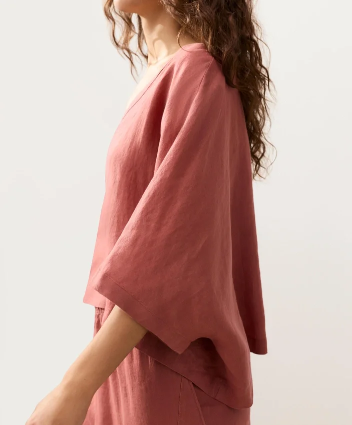 100% Linen Short-Sleeve Shirt 100% Linen Short-Sleeve Shirt