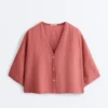 100% Linen Short-Sleeve Shirt 100% Linen Short-Sleeve Shirt