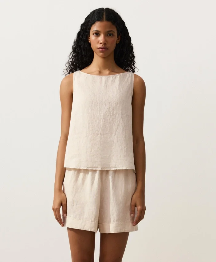 100% Linen Square Top 100% Linen Square Top