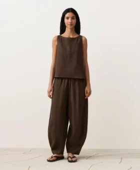 100% Linen Square Top