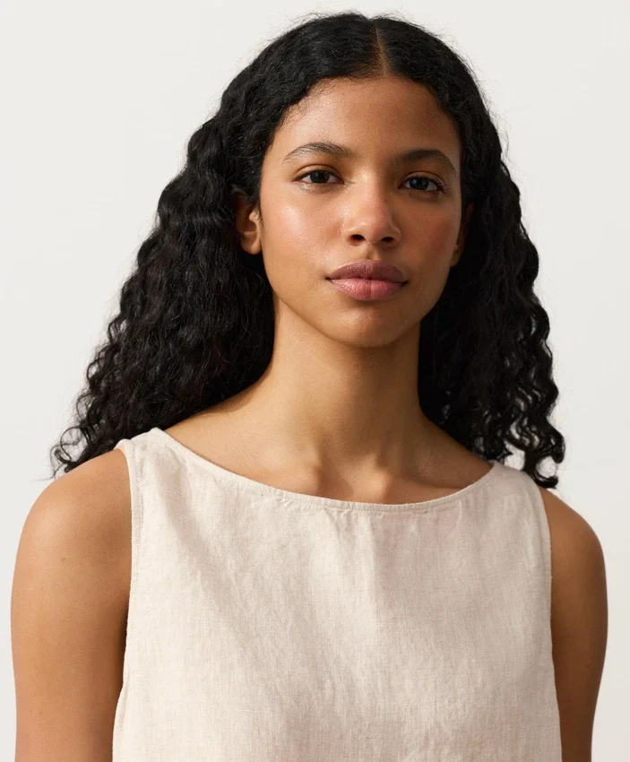 100% Linen Square Top 100% Linen Square Top
