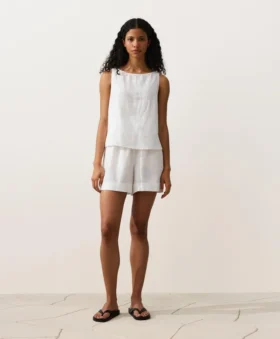 100% Linen Square Top