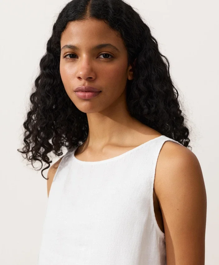 100% Linen Square Top 100% Linen Square Top