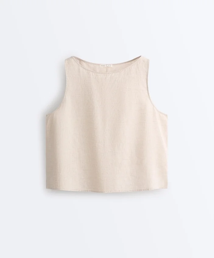 100% Linen Square Top 100% Linen Square Top