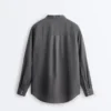 100% Linen Stand-Up Collar Shirt 100% Linen Stand-Up Collar Shirt