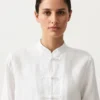 100% Linen Stand-Up Collar Shirt 100% Linen Stand-Up Collar Shirt