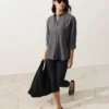 100% Linen Stand-Up Collar Shirt 100% Linen Stand-Up Collar Shirt