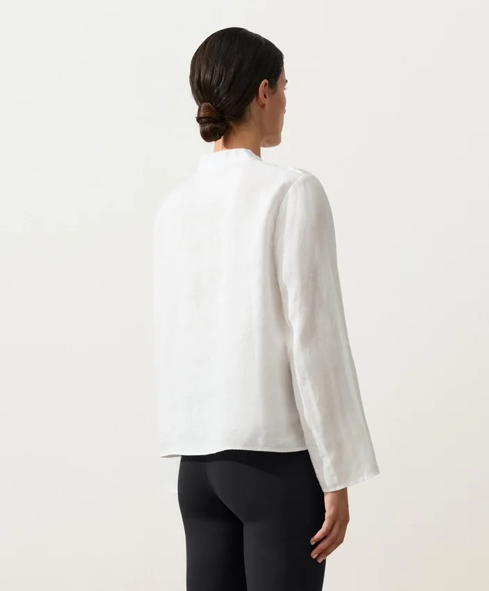100% Linen Stand-Up Collar Shirt 100% Linen Stand-Up Collar Shirt