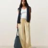100% Linen Straight-Leg Print Stripe Trousers 100% Linen Straight-Leg Print Stripe Trousers