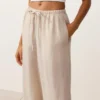 100% Linen Straight-Leg Trousers 100% Linen Straight-Leg Trousers