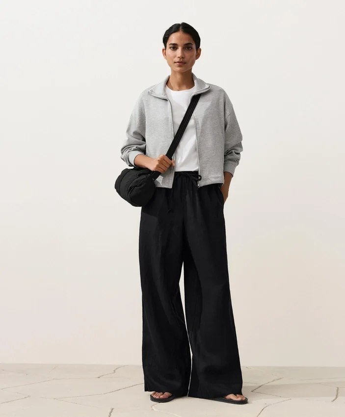 100% Linen Straight-Leg Trousers 100% Linen Straight-Leg Trousers